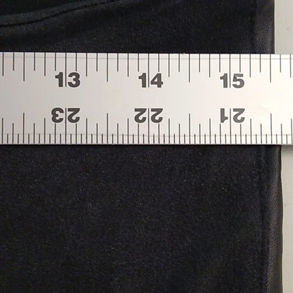 Angie Faux suede, leather & knit leggings - Picture 7 of 9